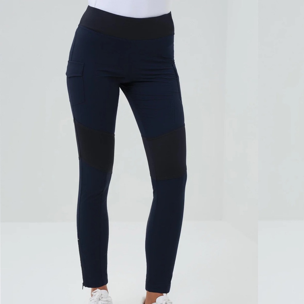 NWT Anatomie Andrea Contrast Pant Navy Blue and Black